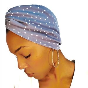 OKIYAH®️ SATIN LINED TURBAN - POWDER BLUE